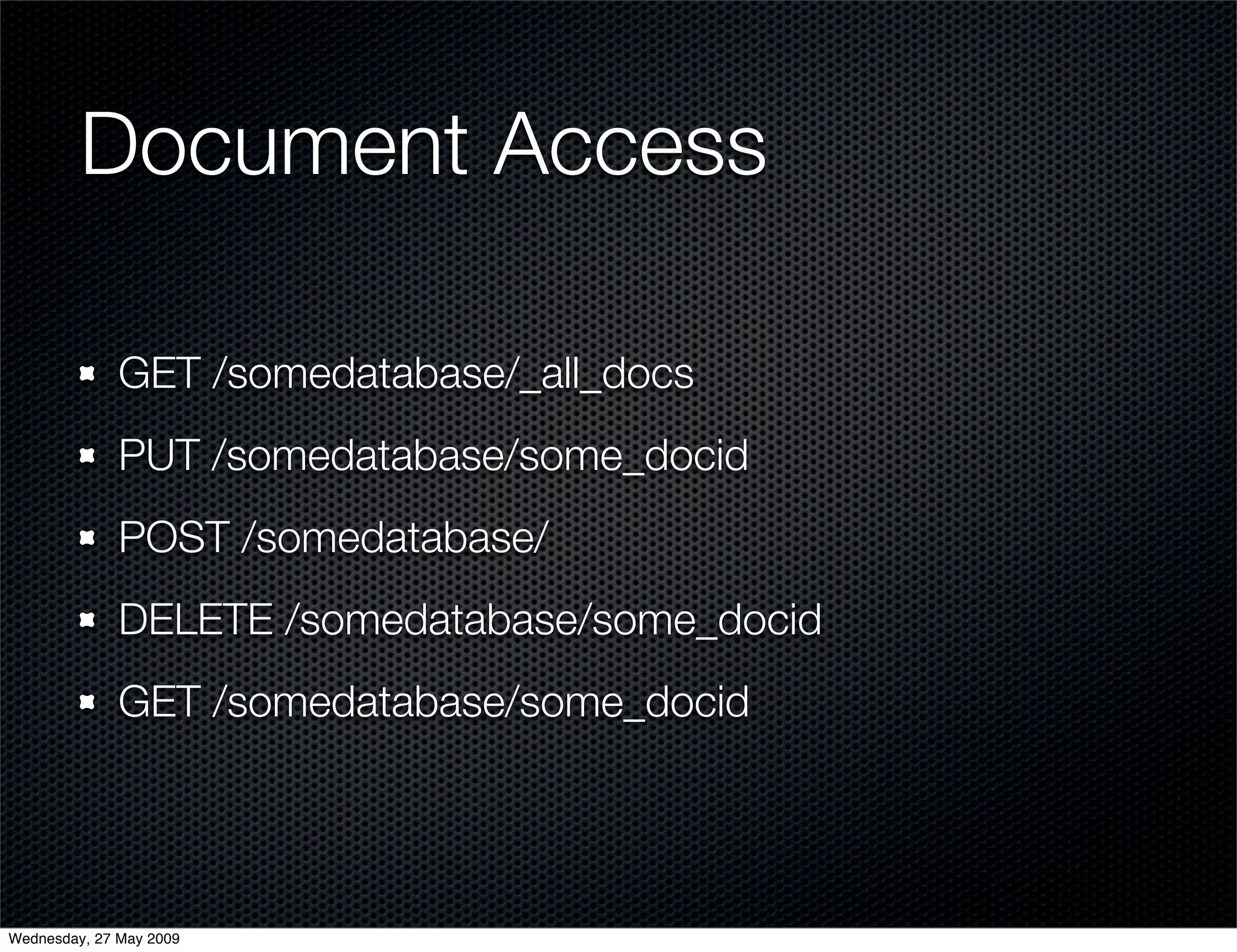 Alternative Databases