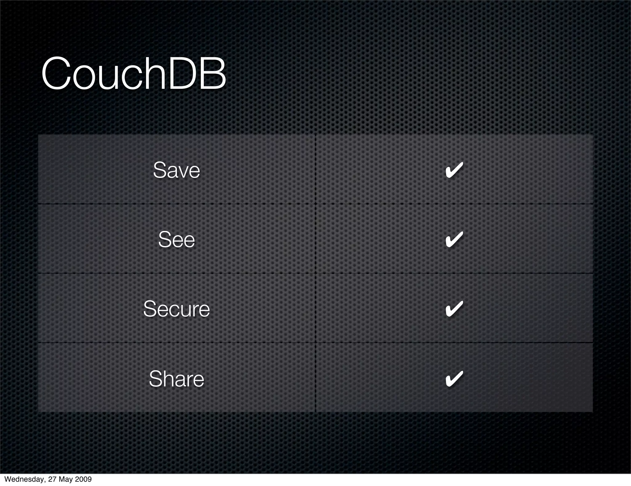 Alternative Databases