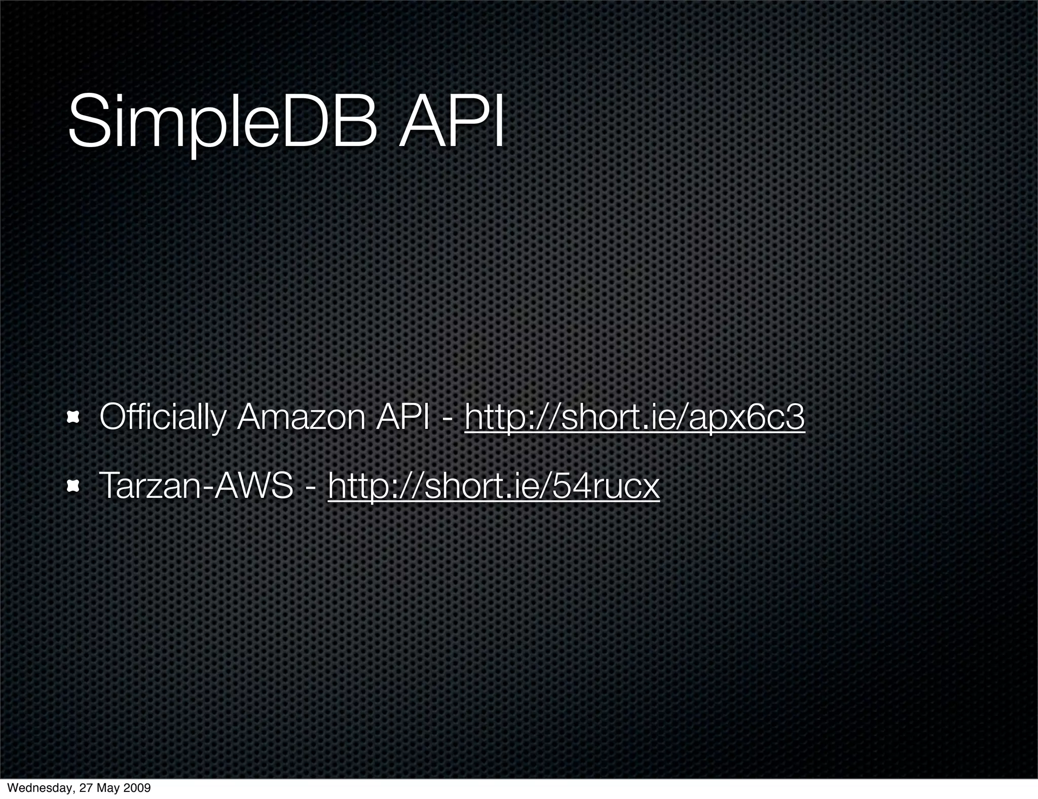 Alternative Databases
