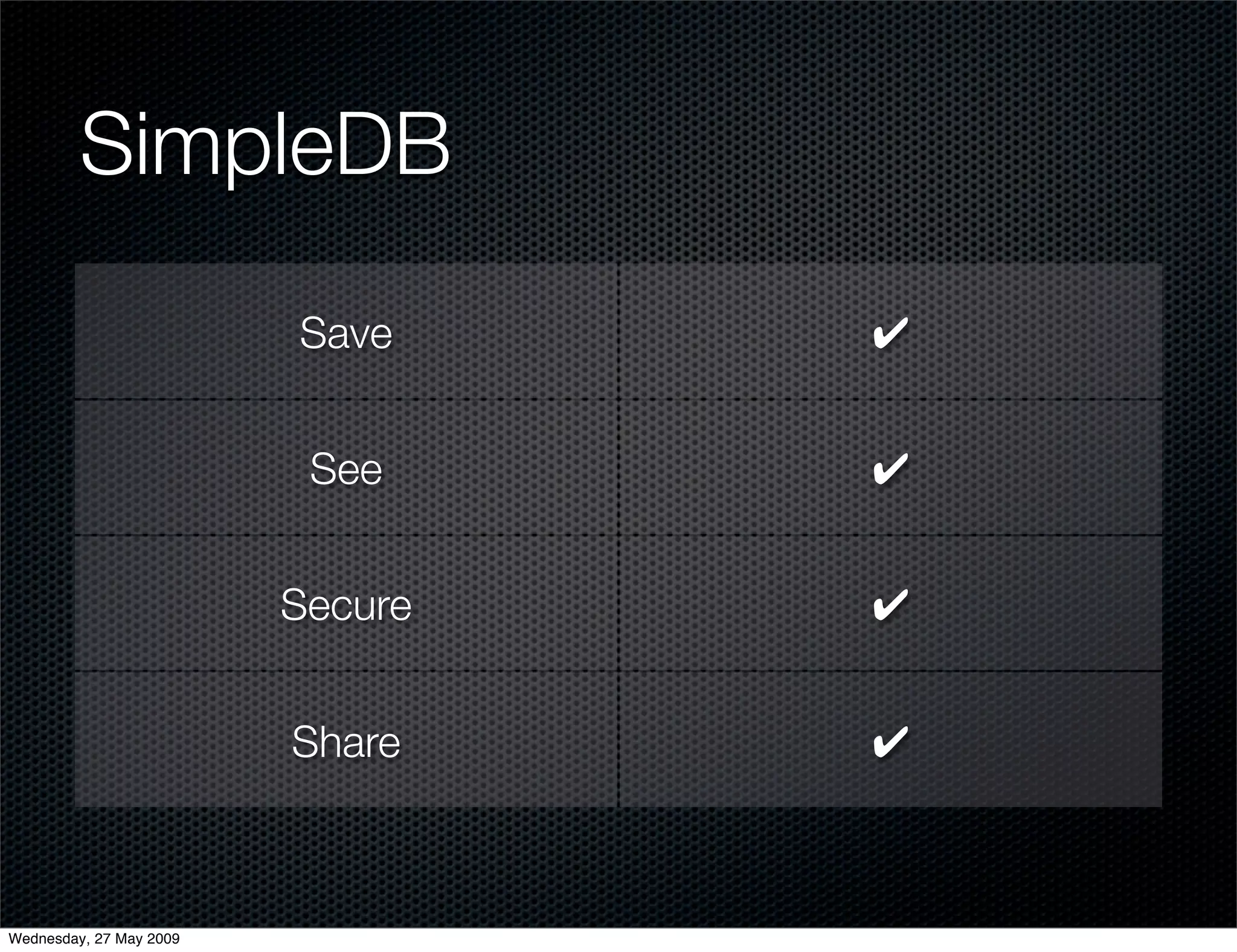 Alternative Databases