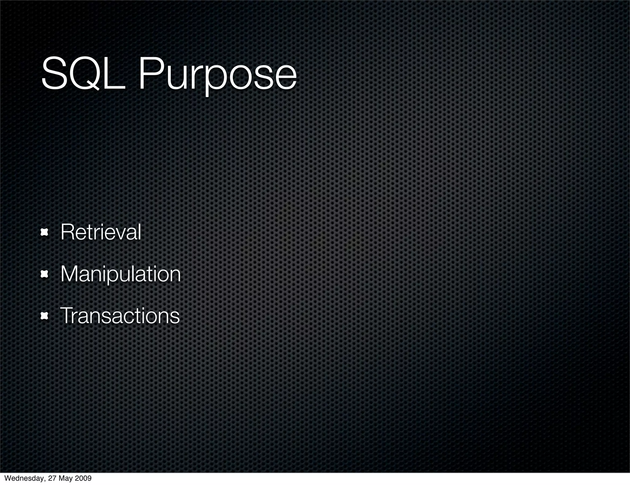 Alternative Databases