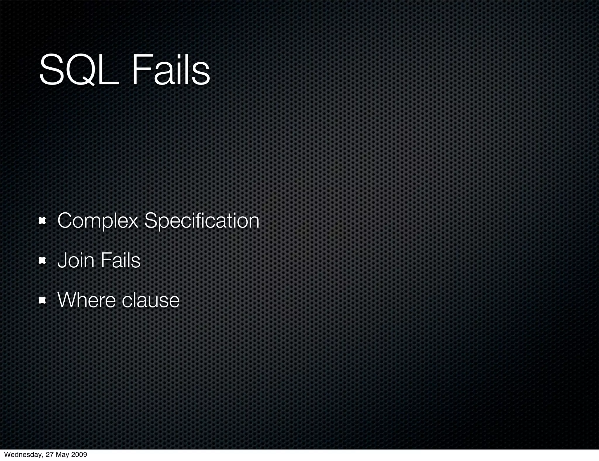 Alternative Databases