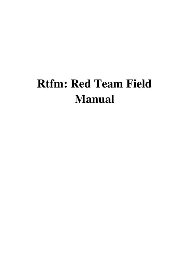 (2014) Rtfm (PDF) Red Team Field Manual by Ben Clark CreateSpace I…