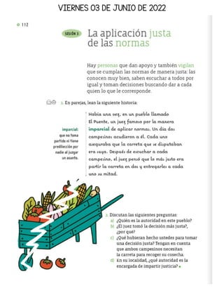 VIERNES 03 DE JUNIO DE 2022
 