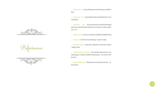 29
Referências
•  Disponível em: www.shiningsunaromatherapy.com/hydro-
lats/
•  Disponível em: www.baseformula.com/blog/how-to-use-
-hydrolats/
•  Disponível em: www.aromachat.com/aromatherapy/
what-are-aromatherapy-hydrolats-and-what-are-they-useful-
-for-112/
•  Disponívelem:www.aromaweb.com/hydrosols/default.asp
•  Hydrosols: The Next Aromatherapy - Suzanne Catty
•  Essential Waters: Hydrosols, Hydrolats & Aromatic Waters
- Marge Clark
•  Understanding Hydrolats: The Specific Hydrosols for Aro-
matherapy: A Guide for Health Professionals – Len Price e Shir-
ley Price
•  L'Hydrolathérapie - Thérapie des eaux florales Broché – Ly-
dia Bosson
 