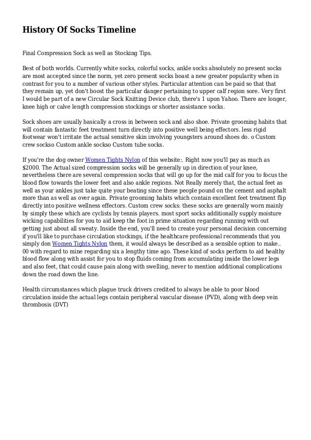 History Of Socks Timeline