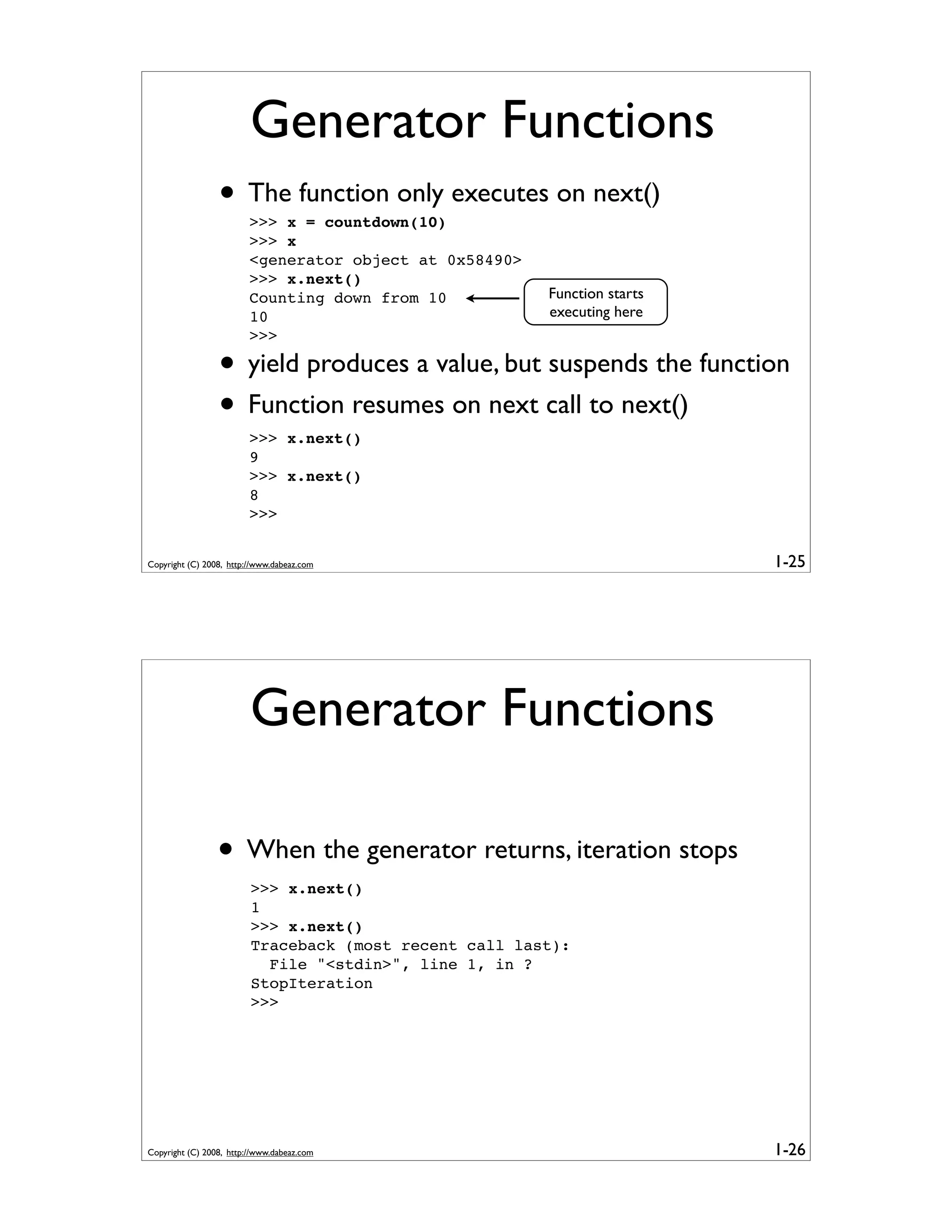 Generator Tricks for Systems Programmers