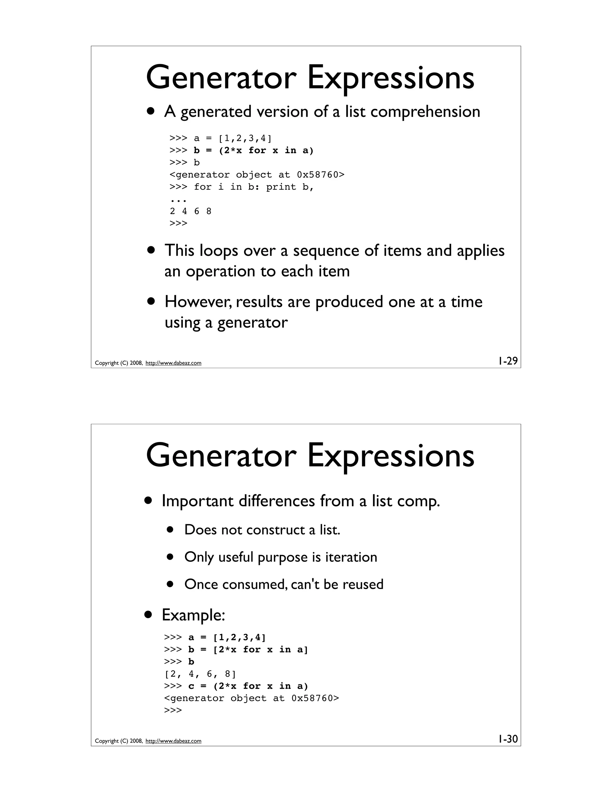 Generator Tricks for Systems Programmers