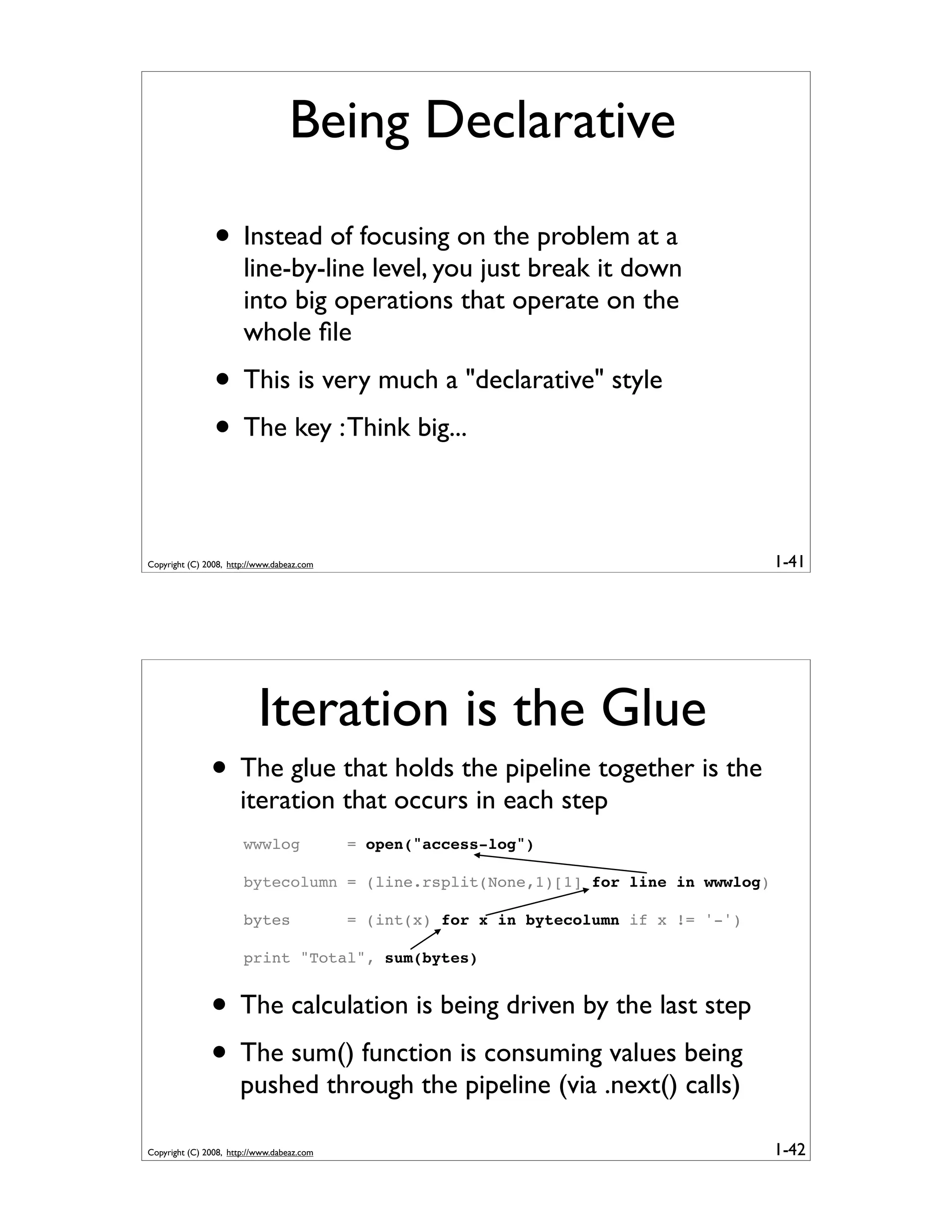 Generator Tricks for Systems Programmers