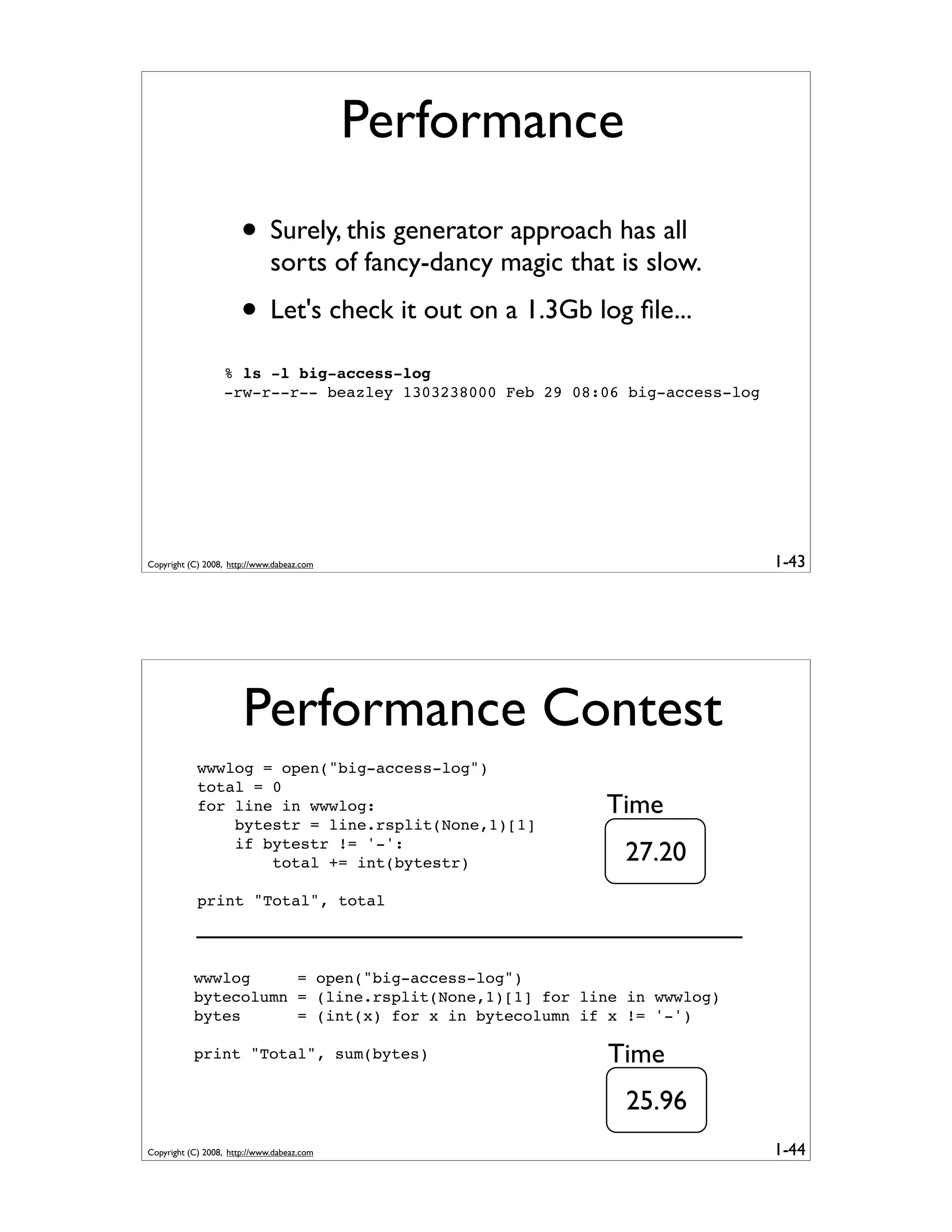 Generator Tricks for Systems Programmers