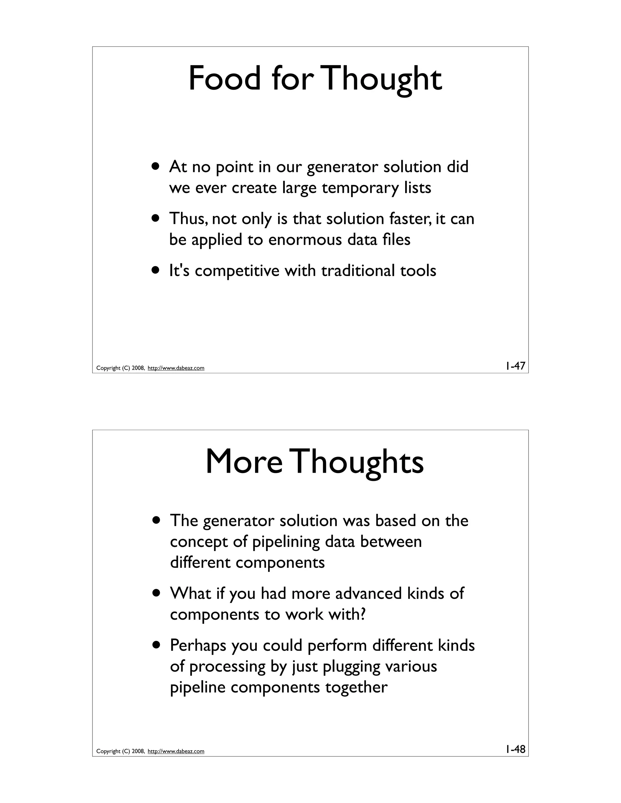 Generator Tricks for Systems Programmers