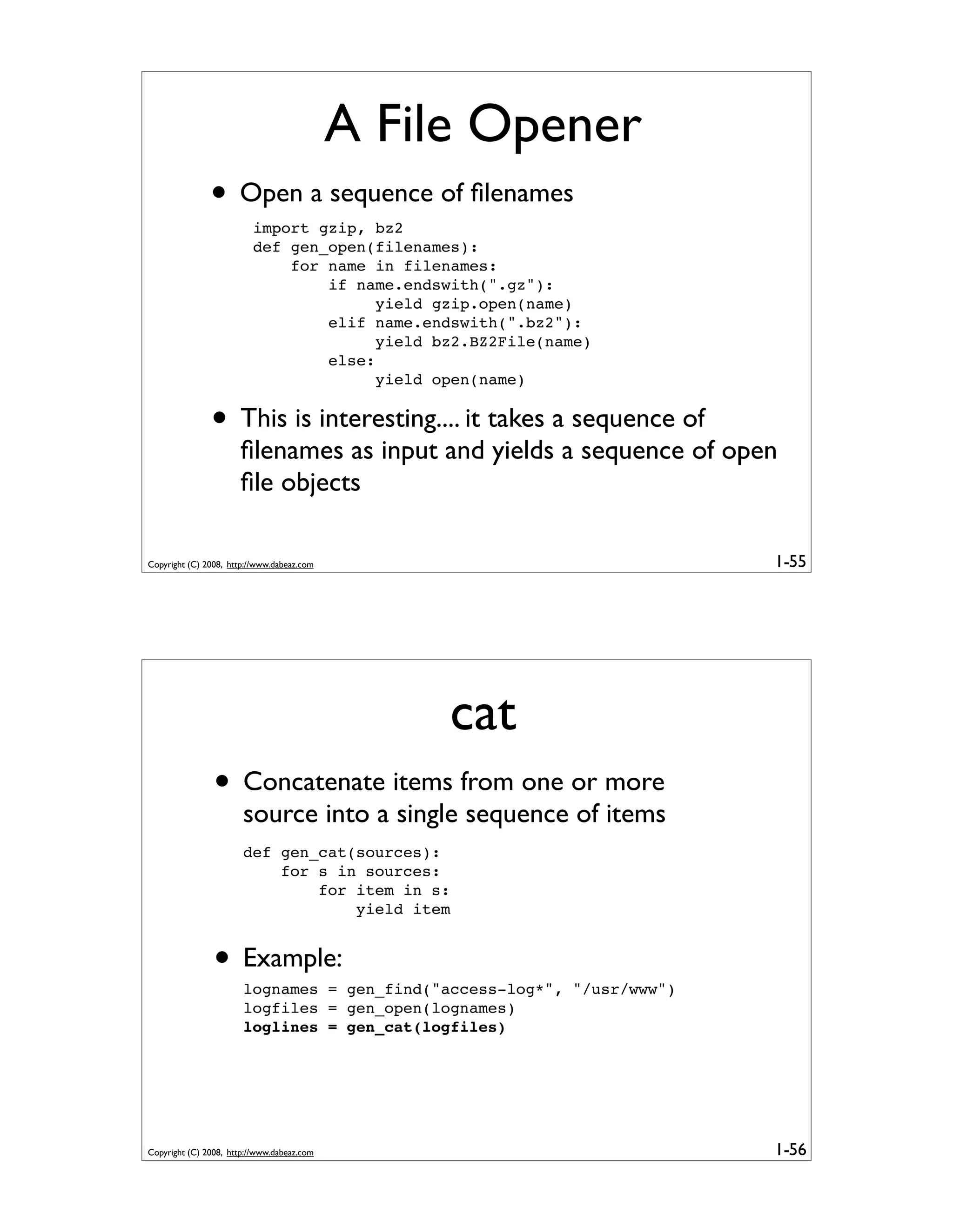 Generator Tricks for Systems Programmers