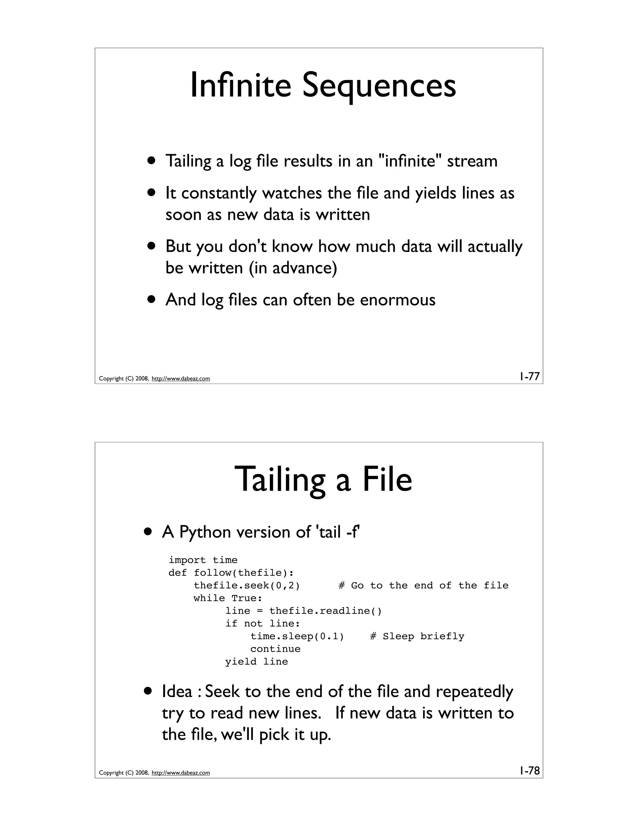 Generator Tricks for Systems Programmers