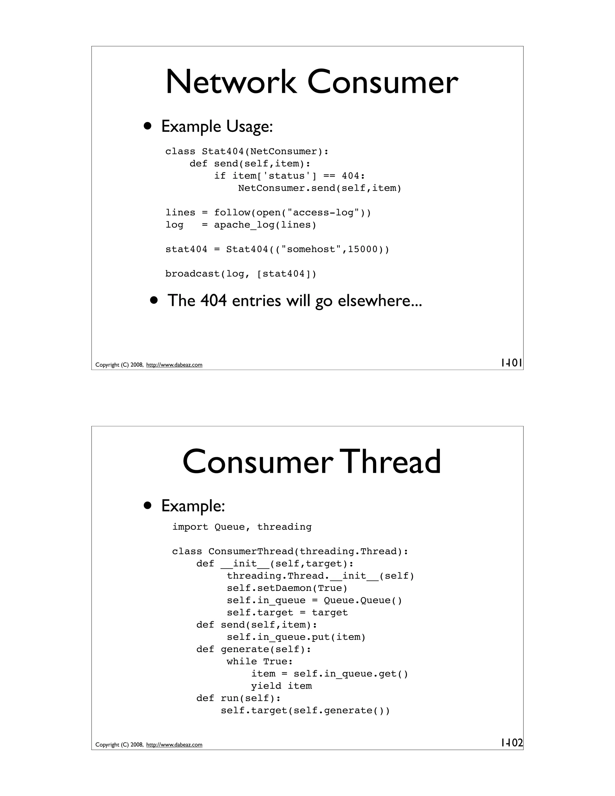 Generator Tricks for Systems Programmers