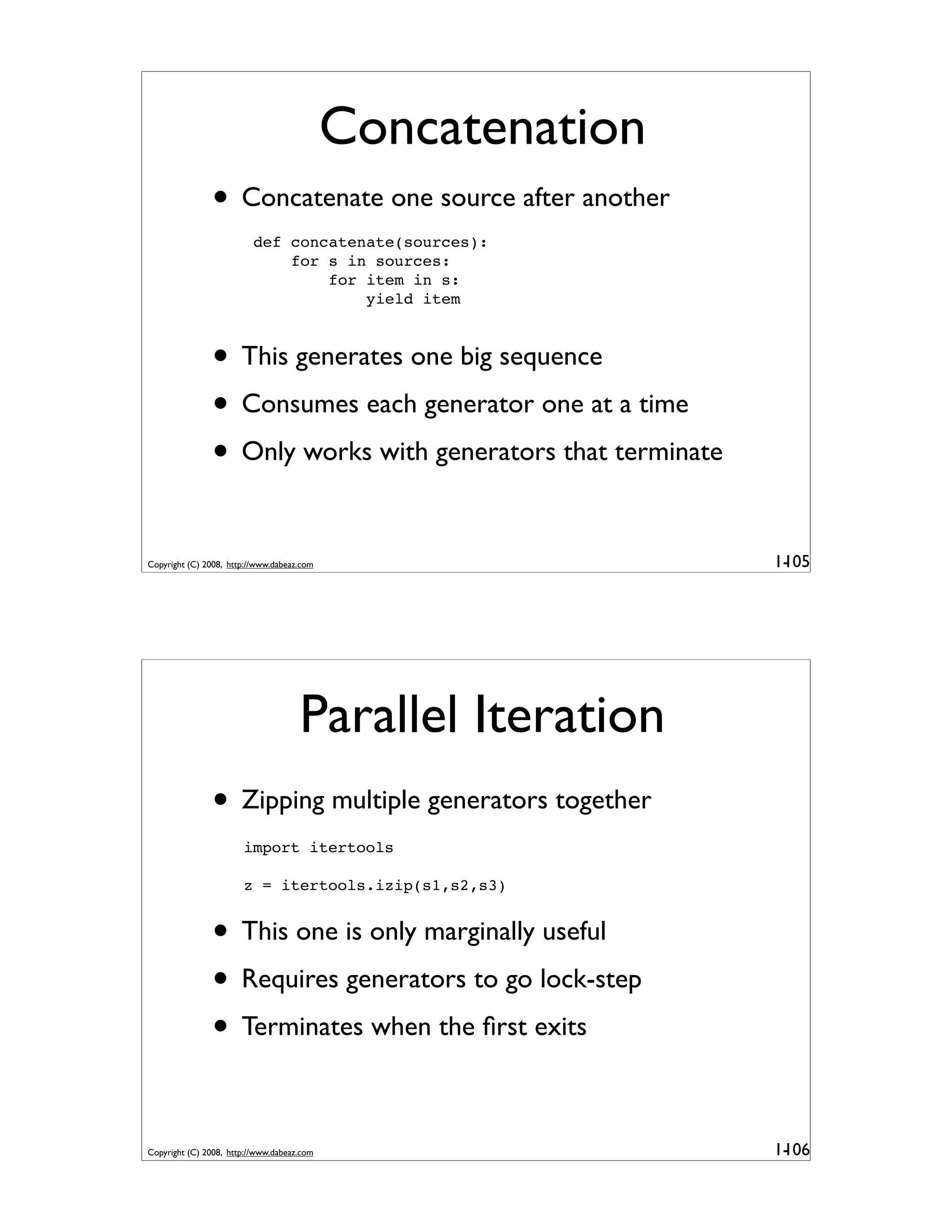 Generator Tricks for Systems Programmers