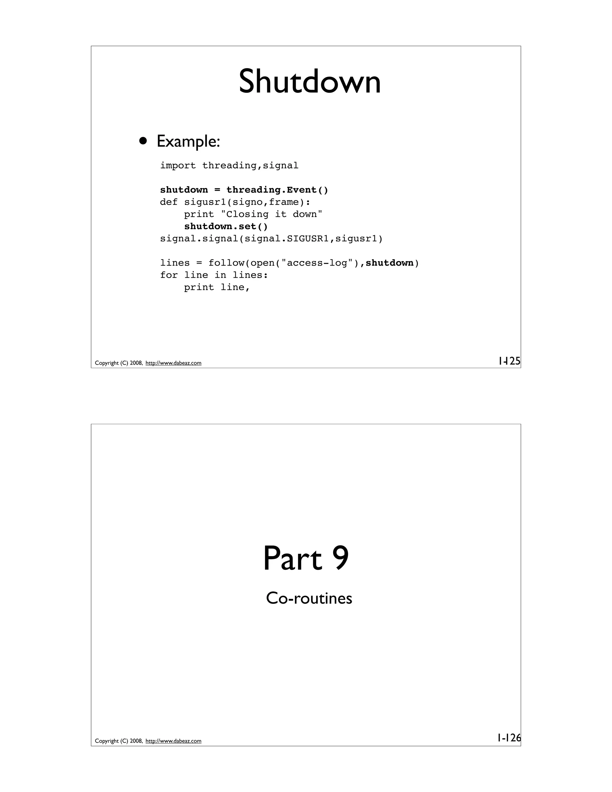 Generator Tricks for Systems Programmers