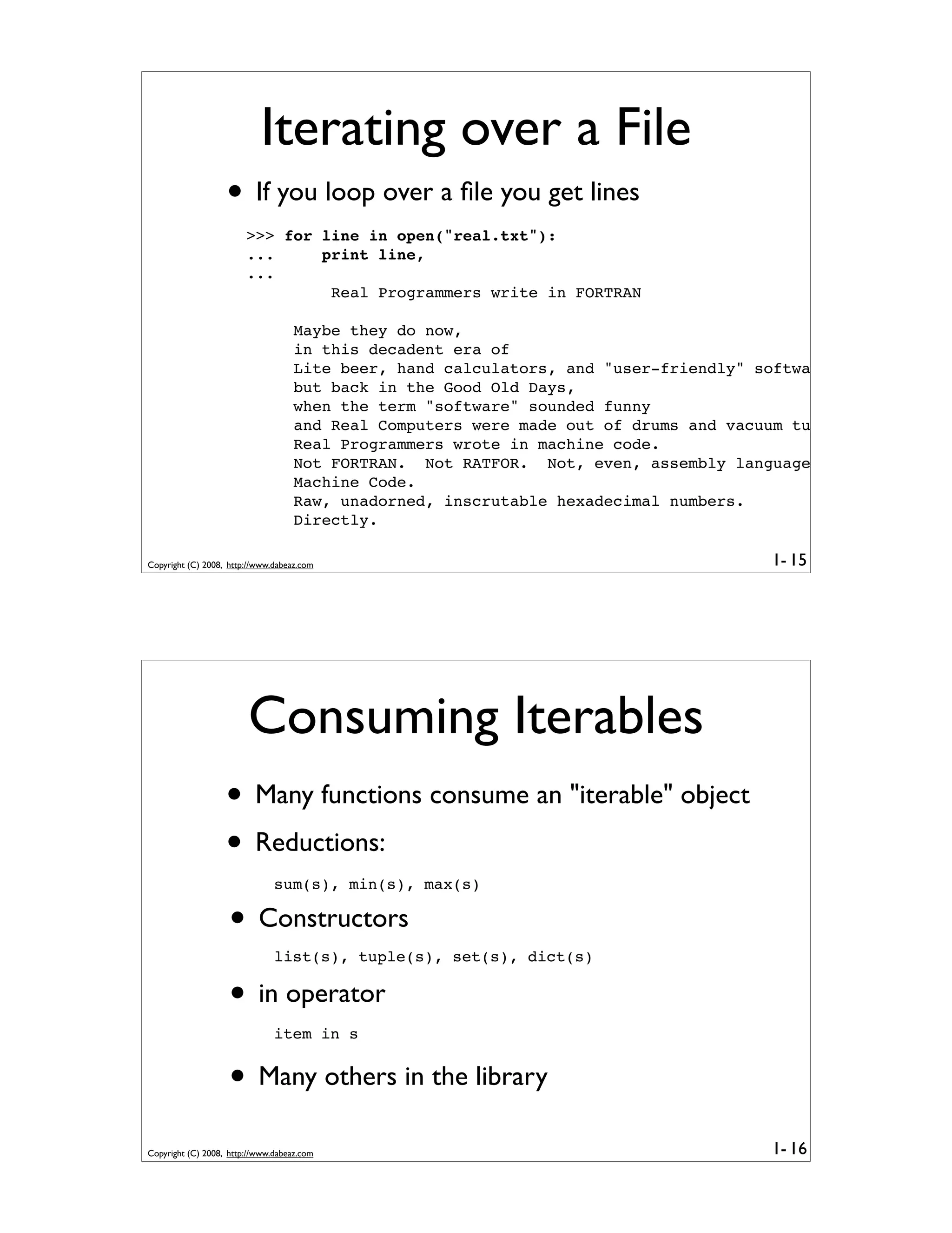 Generator Tricks for Systems Programmers