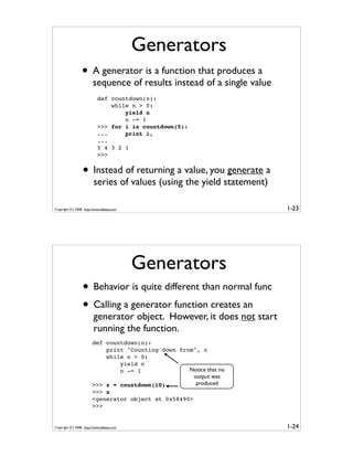 Generator Tricks for Systems Programmers