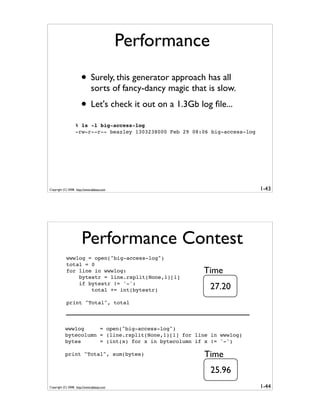 Generator Tricks for Systems Programmers