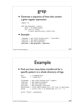 Generator Tricks for Systems Programmers