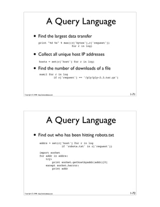 Generator Tricks for Systems Programmers