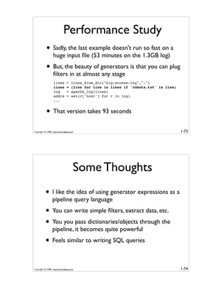 Generator Tricks for Systems Programmers