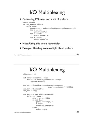 Generator Tricks for Systems Programmers
