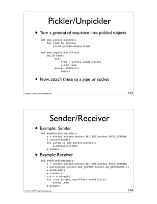 Generator Tricks for Systems Programmers