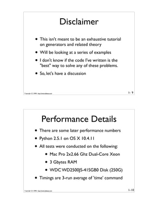 Generator Tricks for Systems Programmers