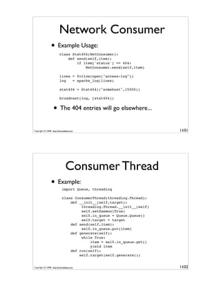Generator Tricks for Systems Programmers