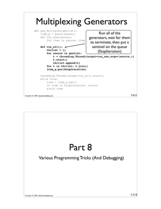 Generator Tricks for Systems Programmers