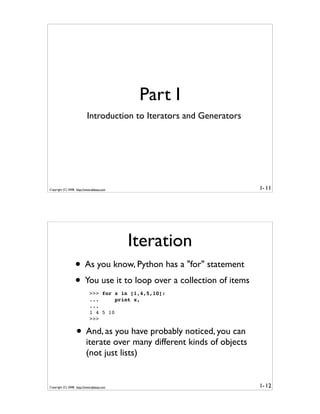 Generator Tricks for Systems Programmers