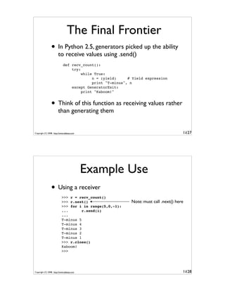 Generator Tricks for Systems Programmers