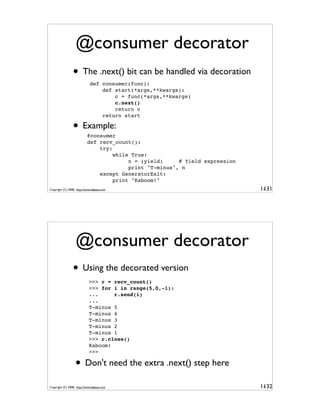 Generator Tricks for Systems Programmers