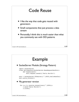 Generator Tricks for Systems Programmers
