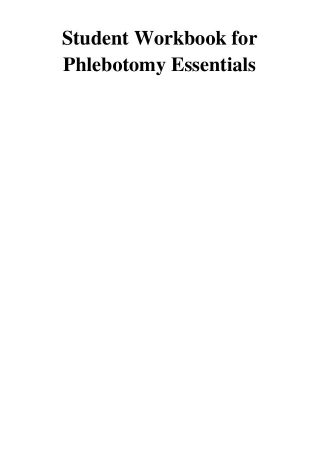 2019 Student Workbook For Phlebotomy Essentials Pdf Ruth Mcca