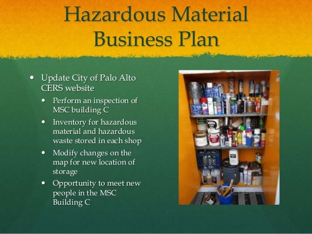 hazardous material business plan