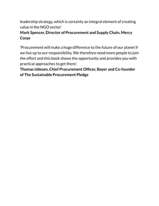 Leading Procurement Strategy: Driving Value Through the Supply Chain ...