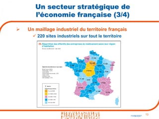 13
11/09/2007
Un secteur stratégique de
l’économie française (3/4)
 Un maillage industriel du territoire français
 220 sites industriels sur tout le territoire
 
