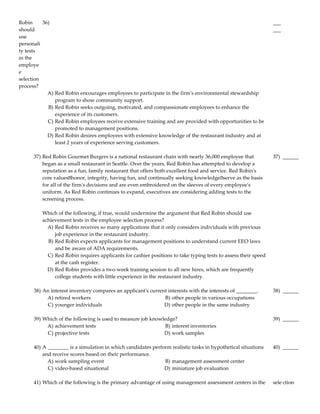 Fundamentals of Human Resource Management 3rd Edition Gary Dessler Test ...