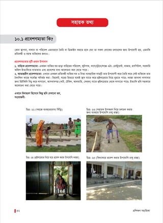 cÖwk¶Y mnvwqKv52
mnvqK Z_¨
10.1 cÖ‡ekMg¨Zv wK?
†Kvb ¯’vcbv, `vjvb ev cwi‡ek Ggbfv‡e ˆZwi ev wWRvBb Ki‡Z n‡e †hb Zv mKj †jv‡Ki PjvP‡ji Rb¨ Dc‡hvMx nq, GgbwK
cÖwZeÜx I eq¯‹ e¨w³‡`i Rb¨I|
cÖ‡ekMg¨Zvi `ywU cÖavb Dcv`vb
1. evwn¨K cÖ‡ekMg¨Zv: GKRb e¨w³i Ni Qvov evwn‡ii cwi‡ek, dyUcv_, ev‡m/‡U«‡b/j‡Â IVv; †i÷y‡i›U, evRvi, nmwcUvj, miKvwi
Awdm BZ¨vw`‡Z hvZvqvZ Ges cÖ‡e‡ki evav Av‡jvPbv Kiv †h‡Z cv‡i|
2. Avf¨šÍixY cÖ‡ekMg¨Zv: GLv‡b GKRb cÖwZeÜx e¨w³i Ni I wbZ¨ e¨envwiK mvgMªx Zvi Dc‡hvMx K‡i ˆZwi K‡i †mB e¨w³‡K Zvi
ˆ`bw›`b Kv‡R m‡ev©”P ¯^wbf©i Kiv| Uq‡jU, N‡ii wfZ‡i h‡_ó ¯’vb hv‡Z K‡i ûBj‡Pqvi wb‡q Nyi‡Z cv‡i; `iRv Rvbvjv jvMvevi
Rb¨ wQUwKwb wbPy K‡i jvMv‡bv, AvmevecÎ (LvU, †Uwej, Avjgvwi, †mj&d) hv‡Z ûBj‡Pqvi †_‡K jvMv‡Z cv‡i; BZ¨vw` Qwe mnKv‡i
Av‡jvPbv Kiv †h‡Z cv‡i|
GLv‡b D`vniY wn‡m‡e wKQz Qwe †`Lv‡bv nj,
ms‡hvRbx:
wPÎ: 23 (mnvqK DcKiY wb‡q PjvPj Kivi
Rb¨ e¨envi Dc‡hvwM Xvjy iv¯Ív)
wPÎ: 22 (mn‡R e¨envi‡hvM¨ wmuwo)
wPÎ: 24 (ûBj‡Pqvi wb‡q N‡i cÖ‡ek Kivi Dc‡hvwM `iRv) wPÎ: 25 (we`¨vj‡q cÖ‡ek Kivi Dc‡hvwM Xvjy iv¯Ív)
 