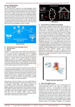 Comparative Study of Security Issue and Challenges in IoT | PDF