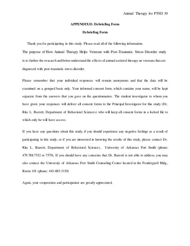 Debriefing script psychology image