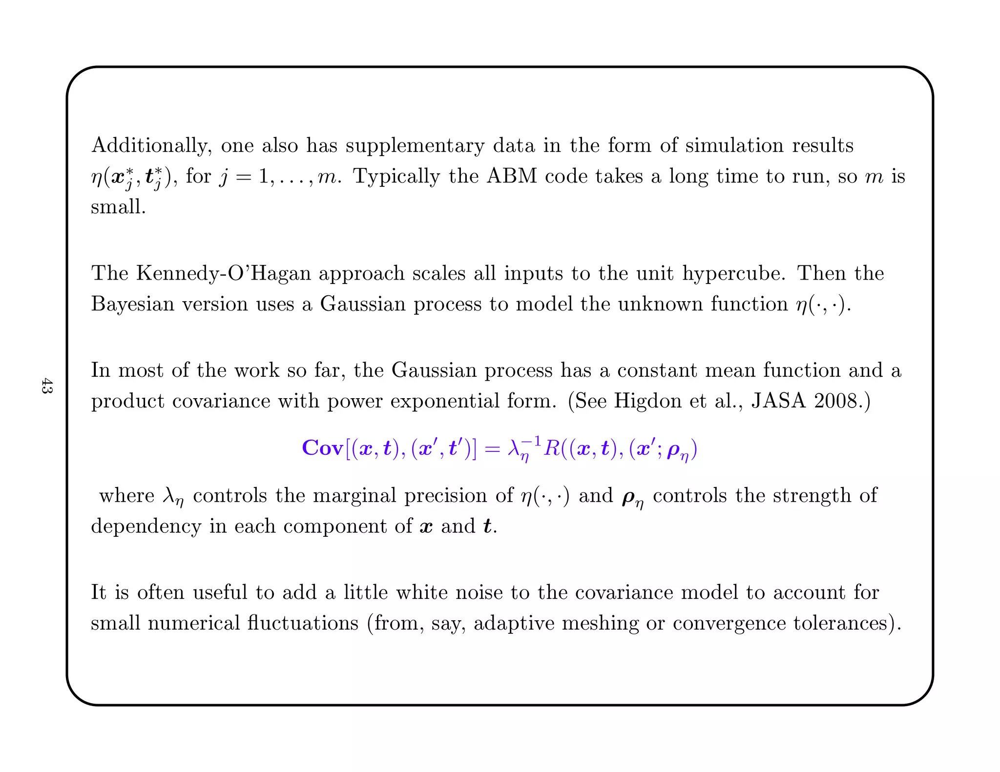 Ø ÓÒ ÐÐÝ¸ ÓÒ Ð×Ó × ×ÙÔÔÐ Ñ ÒØ ÖÝ Ø Ò Ø ÓÖÑ Ó × ÑÙÐ Ø ÓÒ Ö ×ÙÐØ×
η(x∗
j , t∗
j )¸ ÓÖ j = 1, . . . , mº ÌÝÔ 
 ÐÐÝ Ø Å 
Ó Ø × ÐÓÒ Ø Ñ ØÓ ÖÙÒ¸ ×Ó m ×
×Ñ ÐÐº
Ì Ã ÒÒ Ý¹Ç³À Ò ÔÔÖÓ 
 ×
 Ð × ÐÐ ÒÔÙØ× ØÓ Ø ÙÒ Ø ÝÔ Ö
Ù º Ì Ò Ø
Ý × Ò Ú Ö× ÓÒ Ù× × Ù×× Ò ÔÖÓ
 ×× ØÓ ÑÓ Ð Ø ÙÒ ÒÓÛÒ ÙÒ
Ø ÓÒ η(·, ·)º
ÁÒ ÑÓ×Ø Ó Ø ÛÓÖ ×Ó Ö¸ Ø Ù×× Ò ÔÖÓ
 ×× × 
ÓÒ×Ø ÒØ Ñ Ò ÙÒ
Ø ÓÒ Ò
ÔÖÓ Ù
Ø 
ÓÚ Ö Ò
 Û Ø ÔÓÛ Ö ÜÔÓÒ ÒØ Ð ÓÖÑº ´Ë À ÓÒ Ø Ðº¸ Â Ë ¾¼¼ ºµ
ÓÚ[(x, t), (x′
, t′
)] = λ−1
η R((x, t), (x′
; ρη)
Û Ö λη 
ÓÒØÖÓÐ× Ø Ñ Ö Ò Ð ÔÖ 
 × ÓÒ Ó η(·, ·) Ò ρη 
ÓÒØÖÓÐ× Ø ×ØÖ Ò Ø Ó
Ô Ò Ò
Ý Ò 
 
ÓÑÔÓÒ ÒØ Ó x Ò tº
ÁØ × Ó Ø Ò Ù× ÙÐ ØÓ Ð ØØÐ Û Ø ÒÓ × ØÓ Ø 
ÓÚ Ö Ò
 ÑÓ Ð ØÓ 

ÓÙÒØ ÓÖ
×Ñ ÐÐ ÒÙÑ Ö 
 Ð Ù
ØÙ Ø ÓÒ× ´ ÖÓÑ¸ × Ý¸ ÔØ Ú Ñ × Ò ÓÖ 
ÓÒÚ Ö Ò
 ØÓÐ Ö Ò
 ×µº
¿
 