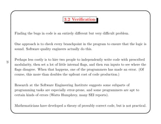 ¿º¾ Î Ö 
 Ø ÓÒ
Ò Ò Ø Ù × Ò 
Ó × Ò ÒØ Ö ÐÝ Ö ÒØ ÙØ Ú ÖÝ 
ÙÐØ ÔÖÓ Ð Ñº
ÇÒ ÔÔÖÓ 
 × ØÓ 
 
 Ú ÖÝ Ö Ò
 ÔÓ ÒØ Ò Ø ÔÖÓ Ö Ñ ØÓ Ò×ÙÖ Ø Ø Ø ÐÓ 
 ×
×ÓÙÒ º ËÓ ØÛ Ö ÕÙ Ð ØÝ Ò Ò Ö× 
ØÙ ÐÐÝ Ó Ø ×º
È Ö Ô× Ð ×× 
Ó×ØÐÝ × ØÓ Ö ØÛÓ Ô ÓÔÐ ØÓ Ò Ô Ò ÒØÐÝ ÛÖ Ø 
Ó Û Ø ÔÖ ×
Ö
ÑÓ ÙÐ Ö ØÝ¸ Ø Ò × Ø ÐÓØ Ó Ð ØØÐ ÒØ ÖÒ Ð ×¸ Ò Ø Ò ÖÙÒ ÒÔÙØ× ØÓ × Û Ö Ø
× × Ö º Ï Ò Ø Ø ÔÔ Ò×¸ ÓÒ Ó Ø ÔÖÓ Ö ÑÑ Ö× × Ñ Ò ÖÖÓÖº ´Ç

ÓÙÖ× ¸ Ø × ÑÓÖ Ø Ò ÓÙ Ð × Ø ÙÔ ÖÓÒØ 
Ó×Ø Ó 
Ó ÔÖÓ Ù
Ø ÓÒºµ
Ê × Ö
 Ø Ø ËÓ ØÛ Ö Ò Ò Ö Ò ÁÒ×Ø ØÙØ ×Ù ×Ø× ×ÓÑ ×Ù Ô ÖØ× Ó
ÔÖÓ Ö ÑÑ Ò Ø × × Ö ×Ô 
 ÐÐÝ ÖÖÓÖ¹ÔÖÓÒ ¸ Ò ×ÓÑ ÔÖÓ Ö ÑÑ Ö× Ö ÔØ ØÓ

 ÖØ Ò Ò × Ó ÖÖÓÖ× ´Ï ØØ× ÀÙÑÔ Ö Ý¸ Ñ ÒÝ Ë Á Ö ÔÓÖØ×µº
Å Ø Ñ Ø 
 Ò× Ú Ú ÐÓÔ Ø ÓÖÝ Ó ÔÖÓÚ ÐÝ 
ÓÖÖ 
Ø 
Ó ¸ ÙØ × ÒÓØ ÔÖ 
Ø 
 Ðº
¾
 