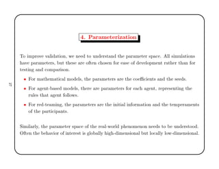 º È Ö Ñ Ø Ö Þ Ø ÓÒ
ÌÓ ÑÔÖÓÚ Ú Ð Ø ÓÒ¸ Û Ò ØÓ ÙÒ Ö×Ø Ò Ø Ô Ö Ñ Ø Ö ×Ô 
 º ÐÐ × ÑÙÐ Ø ÓÒ×
Ú Ô Ö Ñ Ø Ö×¸ ÙØ Ø × Ö Ó Ø Ò 
 Ó× Ò ÓÖ × Ó Ú ÐÓÔÑ ÒØ Ö Ø Ö Ø Ò ÓÖ
Ø ×Ø Ò Ò 
ÓÑÔ Ö ×ÓÒº
• ÓÖ Ñ Ø Ñ Ø 
 Ð ÑÓ Ð×¸ Ø Ô Ö Ñ Ø Ö× Ö Ø 
Ó 
 ÒØ× Ò Ø × ×º
• ÓÖ ÒØ¹ × ÑÓ Ð×¸ Ø Ö Ö Ô Ö Ñ Ø Ö× ÓÖ 
 ÒØ¸ Ö ÔÖ × ÒØ Ò Ø
ÖÙÐ × Ø Ø ÒØ ÓÐÐÓÛ×º
• ÓÖ Ö ¹Ø Ñ Ò ¸ Ø Ô Ö Ñ Ø Ö× Ö Ø Ò Ø Ð Ò ÓÖÑ Ø ÓÒ Ò Ø Ø ÑÔ Ö Ñ ÒØ×
Ó Ø Ô ÖØ 
 Ô ÒØ×º
Ë Ñ Ð ÖÐÝ¸ Ø Ô Ö Ñ Ø Ö ×Ô 
 Ó Ø Ö Ð¹ÛÓÖÐ Ô ÒÓÑ ÒÓÒ Ò × ØÓ ÙÒ Ö×ØÓÓ º
Ç Ø Ò Ø Ú ÓÖ Ó ÒØ Ö ×Ø × ÐÓ ÐÐÝ ¹ Ñ Ò× ÓÒ Ð ÙØ ÐÓ
 ÐÐÝ ÐÓÛ¹ Ñ Ò× ÓÒ Ðº
¾
 