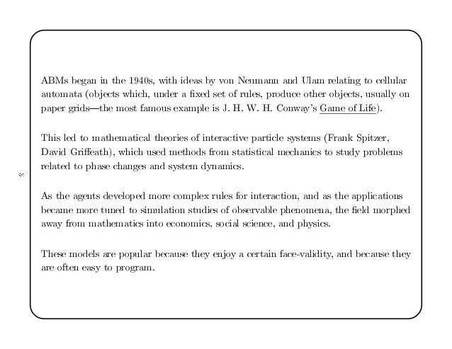 14 Agent Based Models A New Challenge For Statistics