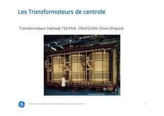 27
Les Transformateurs de centrale
@Grid Solutions Technical institute-TRA/Dimensionnement et essais/5.0_fr
Transformateur triphasé 716 MVA 19kV/525kV Chine (Shajiao)
Document ALSTOM
 