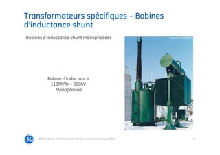41
@Grid Solutions Technical institute-TRA/Dimensionnement et essais/5.0_fr
Bobines d’inductance shunt monophasées
Bobine d’inductance
110MVAr – 800kV
Monophasée
Transformateurs spécifiques – Bobines
d’inductance shunt
Document ALSTOM
 