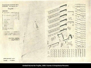 Unidad Vecinal de Trujillo, 1949. Fuente: El Arquitecto Peruano
 